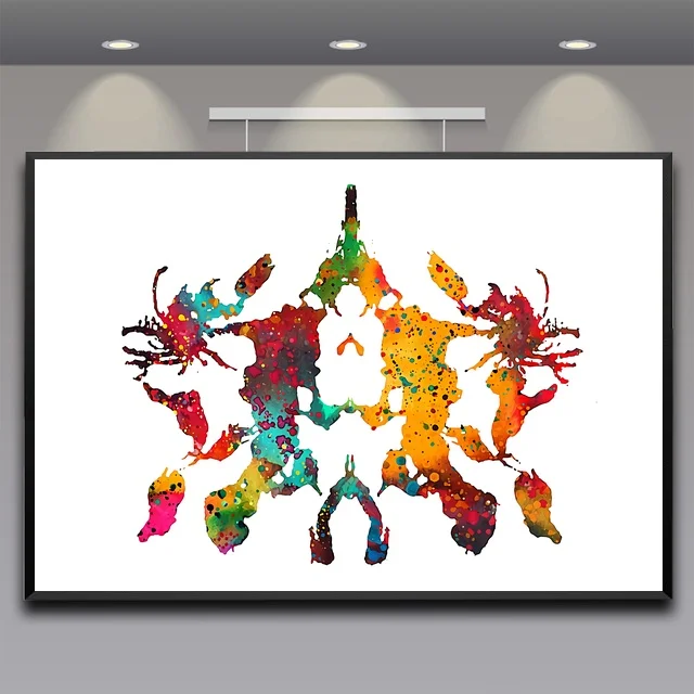 Watercolor Rorschach inkblot test Card 9 poster psychological test Canvas Art Print Wall Pictures for Living Room No Frame
Watercolor Rorschach inkblot test Card 9 poster psychological test Canvas Art Print Wall Pictures for Living Room No Frame