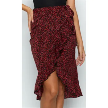 High Waist Split Midi Skirt Women Bohemia Red Print Casual Chic Summer Skirts For Women Sexy High Irregular Ruffle Lace Up Skirt
High Waist Split Midi Skirt Women Bohemia Red Print Casual Chic Summer Skirts For Women Sexy High Irregular Ruffle Lace Up Skirt