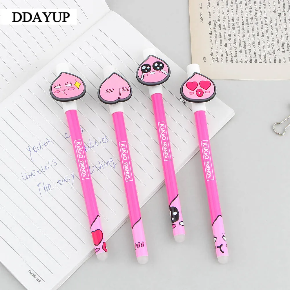 2 Pcs/lot Kawaii Erasable Pens Cartoon Cute Peach Ink Blue Magic Gel Pen Office Supplies Student Stationery
2 Pcs/lot Kawaii Erasable Pens Cartoon Cute Peach Ink Blue Magic Gel Pen Office Supplies Student Stationery