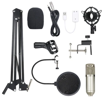 Condenser Microphone Lit Pro Audio Studio Suspension Scissor Arm Pop Filter Recording Brocasting Adjustable Mic
Condenser Microphone Lit Pro Audio Studio Suspension Scissor Arm Pop Filter Recording Brocasting Adjustable Mic