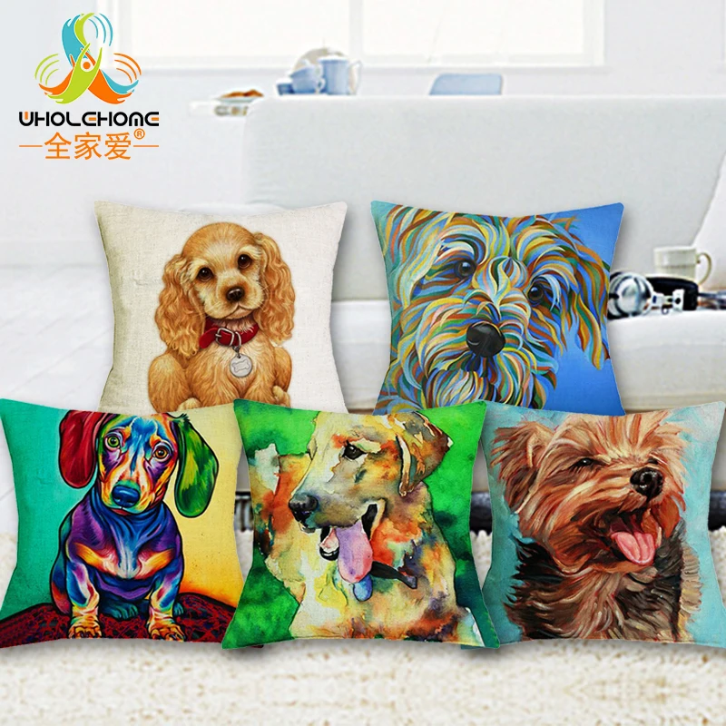 Cushion Cover Oil Printed Dog Sofa Car Seat Linen Polyester Decorative Pillow Case Capa Almofada Pillowcase Home Decor
Cushion Cover Oil Printed Dog Sofa Car Seat Linen Polyester Decorative Pillow Case Capa Almofada Pillowcase Home Decor