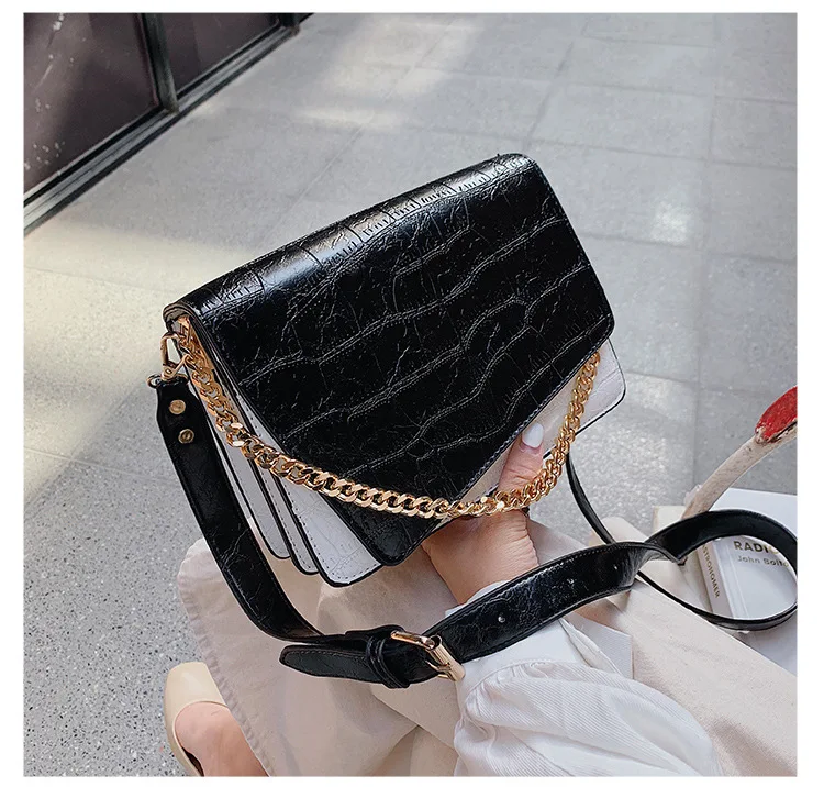 Small bag female 2019 new wave ocean color single shoulder slung handbag wild stone pattern chain small square bag
Small bag female 2019 new wave ocean color single shoulder slung handbag wild stone pattern chain small square bag