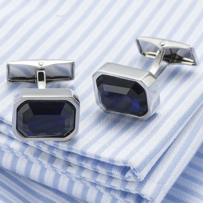2017 New Crystal Cufflinks Blue Zircon Cuff links Wedding Groom Gift Square Blue Crystal Gemelos 510
2017 New Crystal Cufflinks Blue Zircon Cuff links Wedding Groom Gift Square Blue Crystal Gemelos 510