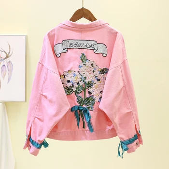 2019 Spring and Autumn New Korean Candy Color Embroidered Denim Short Jacket Women Loose Long Sleeve BF Jacket Top 1938
2019 Spring and Autumn New Korean Candy Color Embroidered Denim Short Jacket Women Loose Long Sleeve BF Jacket Top 1938