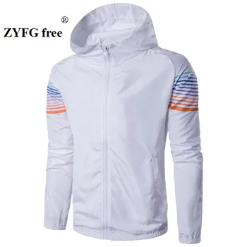 New 2017 summer and autumn style men's Urban fashion Hooded Sunscreen casual jacket men popular personality striped Jacket coat
New 2017 summer and autumn style men's Urban fashion Hooded Sunscreen casual jacket men popular personality striped Jacket coat