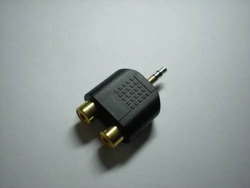 Converter 3.5mm Stereo Male Plug to Dual RCA Female Jack Gold Plated 10 pcs per Lot
Converter 3.5mm Stereo Male Plug to Dual RCA Female Jack Gold Plated 10 pcs per Lot