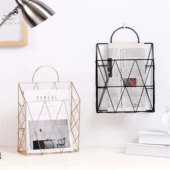 Chic Geometric Gold Metal Storage Basket Book Portable Magazine Organizer Finishing Basket Scandinavian Table Basket with Handle
Chic Geometric Gold Metal Storage Basket Book Portable Magazine Organizer Finishing Basket Scandinavian Table Basket with Handle