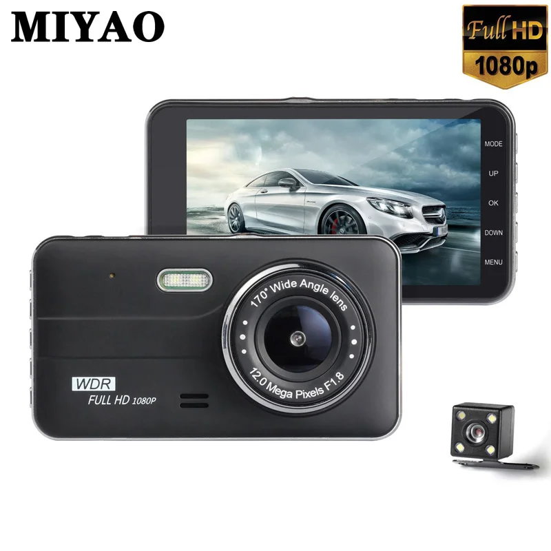 MIYAO Car DVR Camera Dash Cam Dual Lens WDR 4" FHD 1080P Dash Camera Car 170 Degrees Vehicle DashCam Video Recorder Night Vision
MIYAO Car DVR Camera Dash Cam Dual Lens WDR 4" FHD 1080P Dash Camera Car 170 Degrees Vehicle DashCam Video Recorder Night Vision
