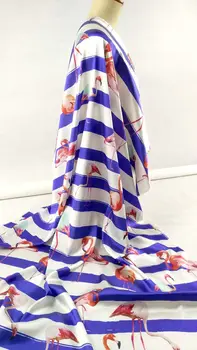 2018 advanced digital inkjet silk elastic satin fabric, striped flamingos cheongsam, heavy silk fabric
2018 advanced digital inkjet silk elastic satin fabric, striped flamingos cheongsam, heavy silk fabric