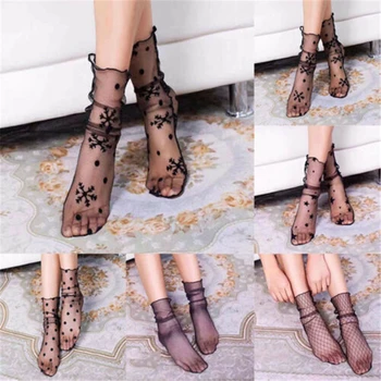 Women Transparent Ultrathin Sheer Mesh Ankle Hosiery Glitter Star Fishnet Socks Hot New Cool Thin Summer Woman Socks Dot Socks
Women Transparent Ultrathin Sheer Mesh Ankle Hosiery Glitter Star Fishnet Socks Hot New Cool Thin Summer Woman Socks Dot Socks