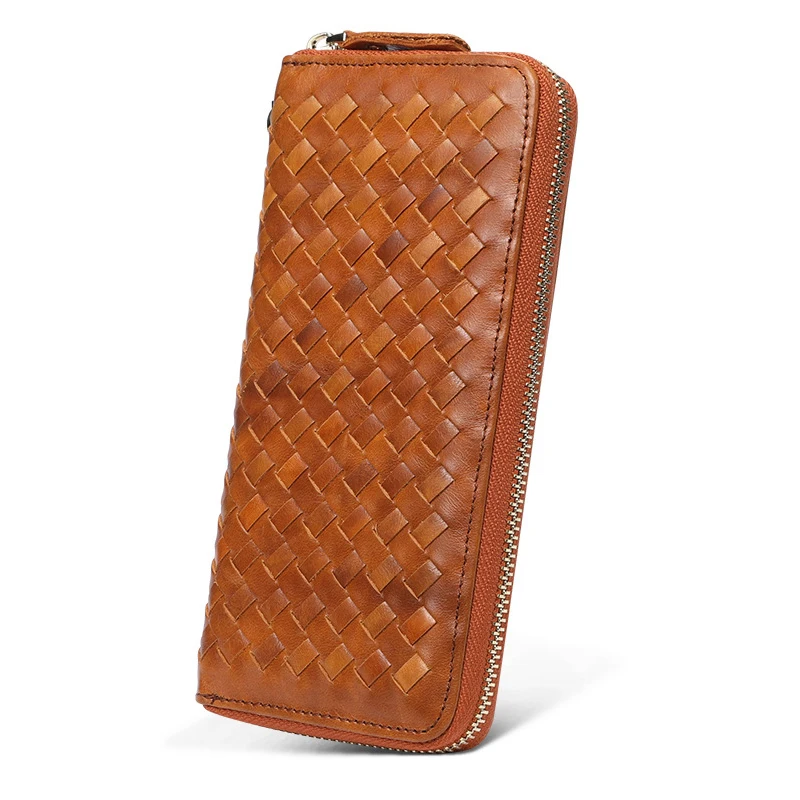 New Genuine leather Men's wallets Male long wallets vintage handmade knitting wallet for male cow leather man purses Orgnaizer
New Genuine leather Men's wallets Male long wallets vintage handmade knitting wallet for male cow leather man purses Orgnaizer