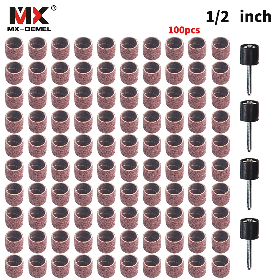 100PCS 1/4" 6.35MM Drum Sanding Kit +2Pcs Band Mandrel 1/8 Shank Rotary Tool Nail Drill Bits Abrasive Tools Accessories
100PCS 1/4" 6.35MM Drum Sanding Kit +2Pcs Band Mandrel 1/8 Shank Rotary Tool Nail Drill Bits Abrasive Tools Accessories