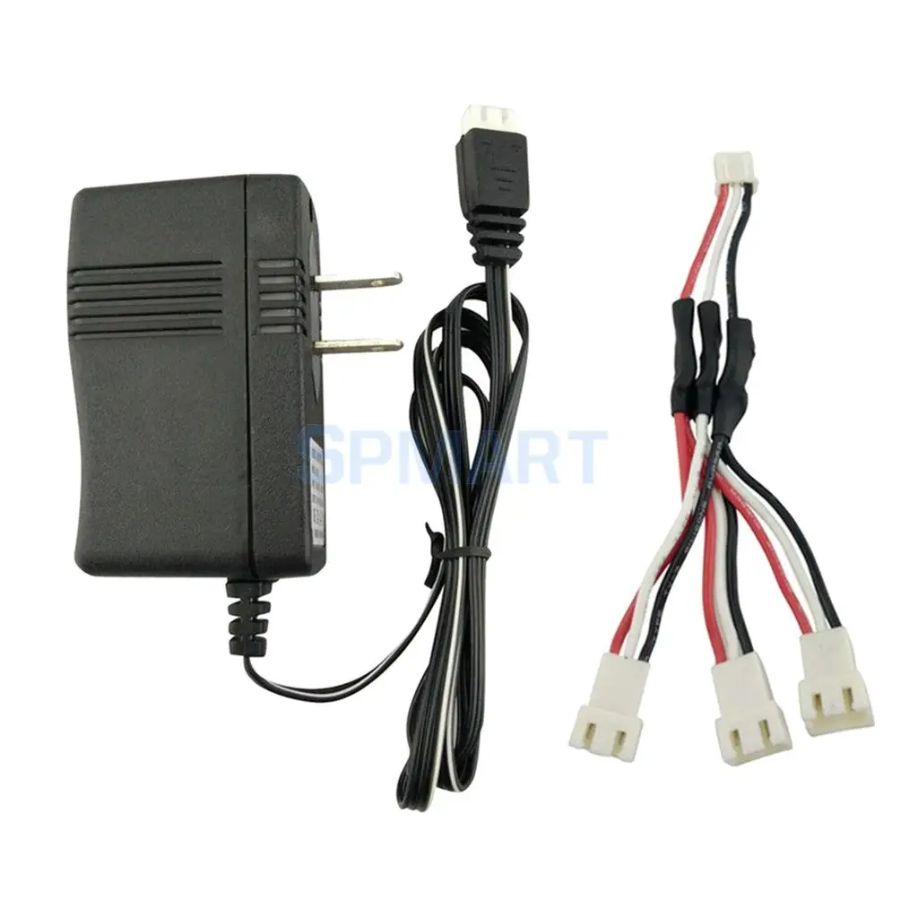 US Plug Battery Charger+3 in 1 Charge Cable Line for SYMA X8SW X8SC X8C X8G X8HW X8HC RC Drone