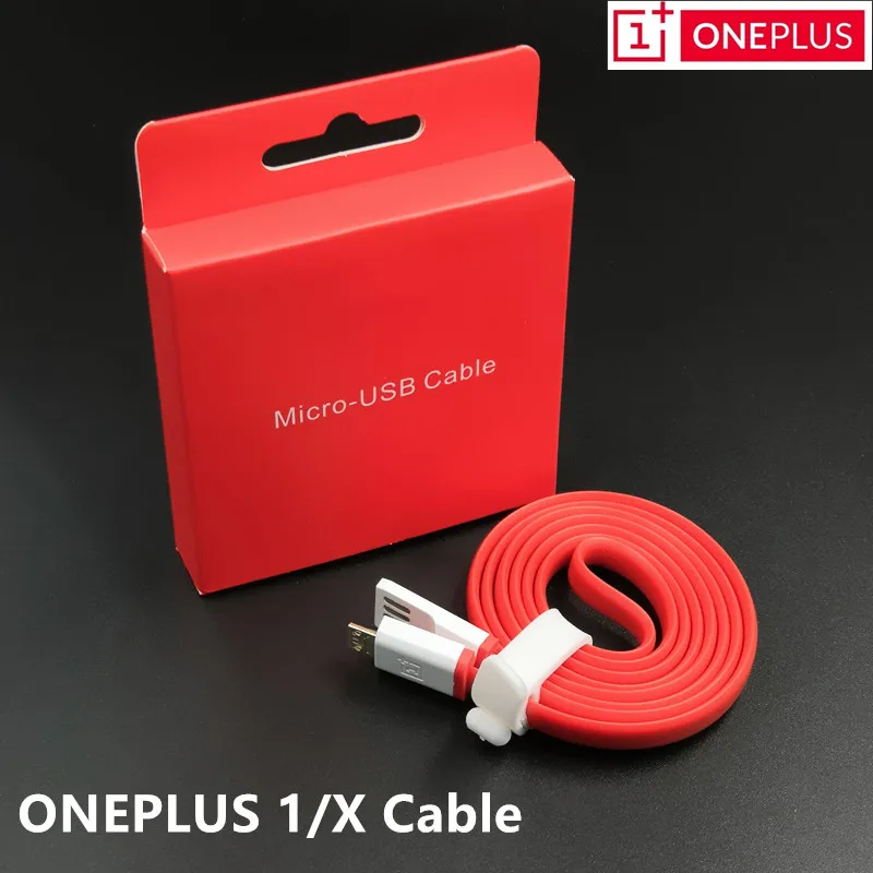

Original ONEPLUS one charger cable Micro USB charging cable data sync noodle line 2A for one plus 1/x 100cm with retail package