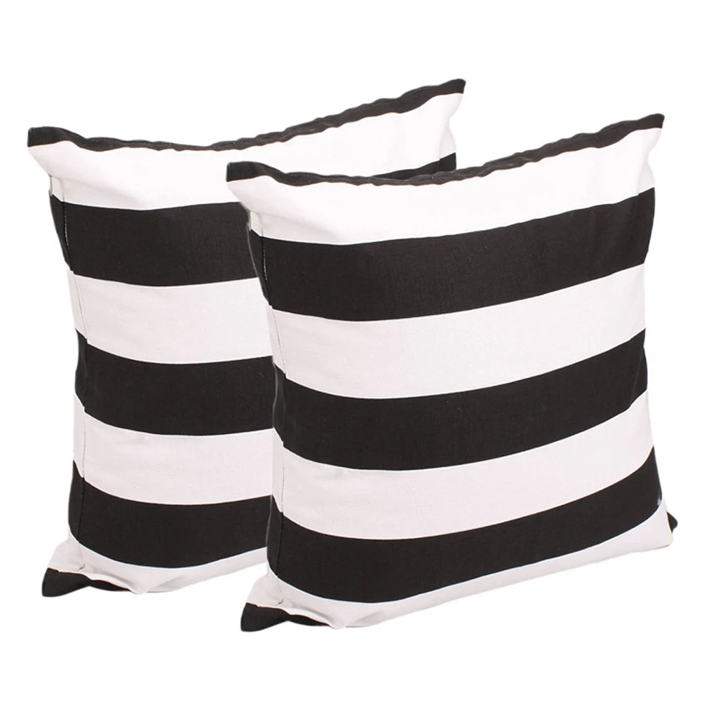 2Pcs Throw Pillow Cover Soft Cotton Canvas Black White Stripes Pattern Pillowcase Pillow Encasement 17.7 Inch X 17.7 Inch Colorf
2Pcs Throw Pillow Cover Soft Cotton Canvas Black White Stripes Pattern Pillowcase Pillow Encasement 17.7 Inch X 17.7 Inch Colorf