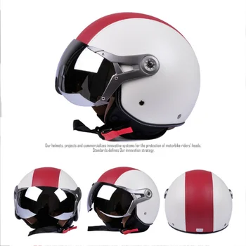 High Quality Leather Motorcycle Goggles Vintage Half Helmets Motorcycle Biker Cruiser Scooter Touring Helmet
High Quality Leather Motorcycle Goggles Vintage Half Helmets Motorcycle Biker Cruiser Scooter Touring Helmet