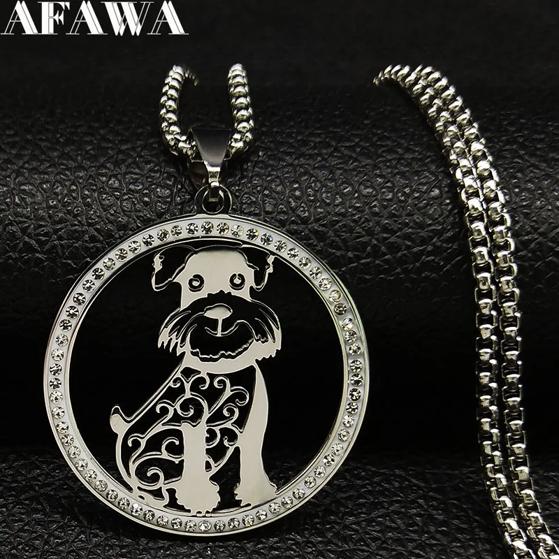 2019 Fashion Schnauzer Crystal Stainless Steel Necklace Women Silver Color Dog Pendant Necklace Jewelery gargantilla N186728
2019 Fashion Schnauzer Crystal Stainless Steel Necklace Women Silver Color Dog Pendant Necklace Jewelery gargantilla N186728