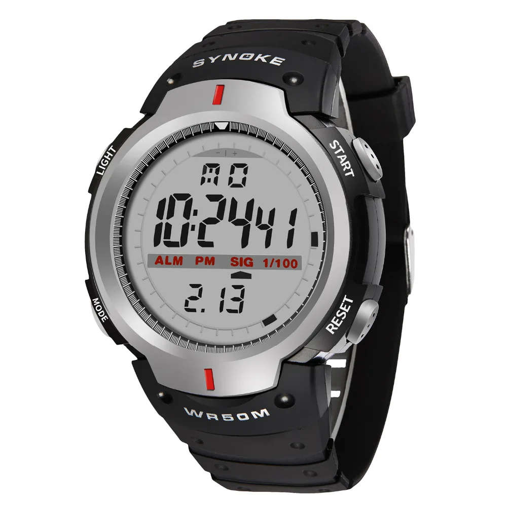 SYNOKE Brand Outdoor Sports Men Digital LED Quartz Alarm Date army WristWatch automatic clock datejust Relogio Masculino L30
SYNOKE Brand Outdoor Sports Men Digital LED Quartz Alarm Date army WristWatch automatic clock datejust Relogio Masculino L30
