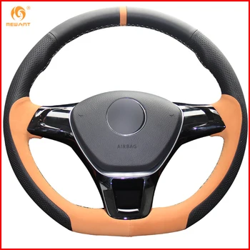 MEWANT Black Genuine Leather Apricot Suede Car Steering Wheel Cover for Volkswagen VW Golf 7 Mk7 New Polo Jetta Passat B8 Tiguan
MEWANT Black Genuine Leather Apricot Suede Car Steering Wheel Cover for Volkswagen VW Golf 7 Mk7 New Polo Jetta Passat B8 Tiguan