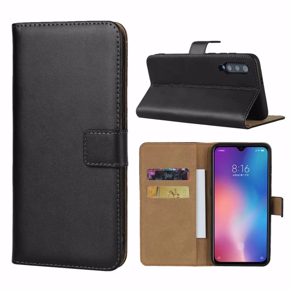 Чехол-книжка из натуральной кожи для телефона Xiaomi Pocophone F1 Mi A1 A2 Lite 8 9 SE Redmi 7 Note 5A 5 4X 4