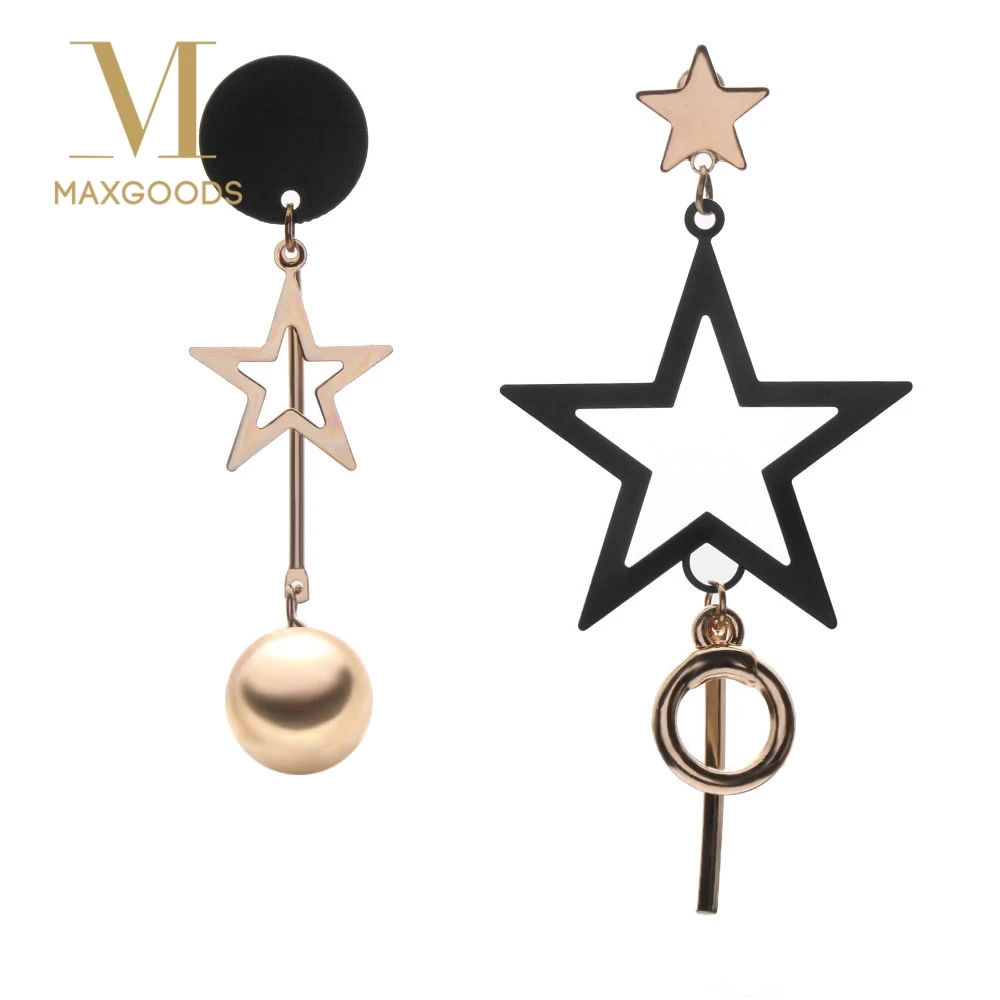 Hot Fashion Fine Jewelry Geometry Asymmetry Five-pointed Star Metal Tassel Stud Earrings For Women Girl Ladies Gifts
Hot Fashion Fine Jewelry Geometry Asymmetry Five-pointed Star Metal Tassel Stud Earrings For Women Girl Ladies Gifts