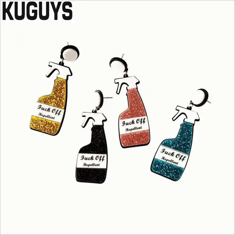 KUGUYS Fashion Jewelry Glitter Bottle Earrings for Womens Pendientes Funny Drop Earring Oorbellen Brincos Trendy Gift Accessory
KUGUYS Fashion Jewelry Glitter Bottle Earrings for Womens Pendientes Funny Drop Earring Oorbellen Brincos Trendy Gift Accessory