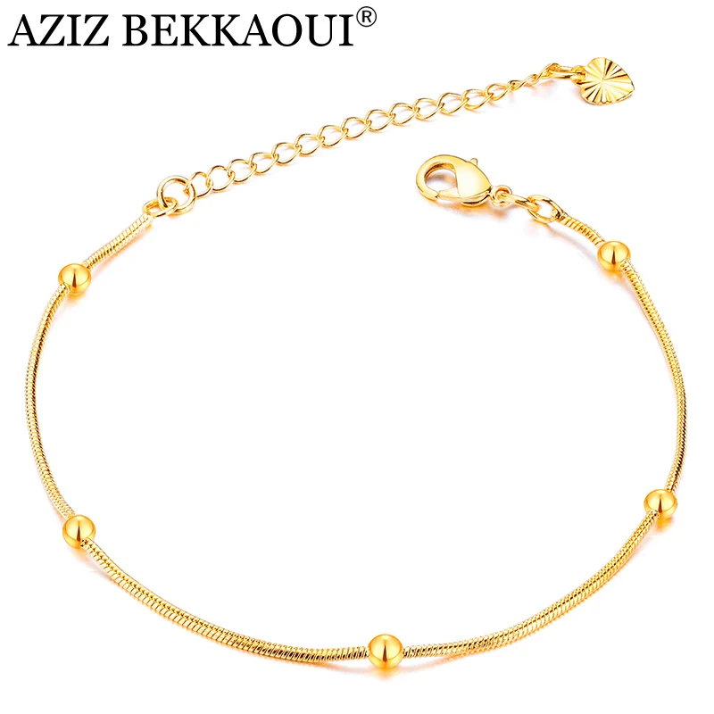 AZIZ BEKKAOUI Simple Style Gold Color Chain Link Bracelets for Women Ladies Heart Charms Bracelets & Bangles Femme Gift
AZIZ BEKKAOUI Simple Style Gold Color Chain Link Bracelets for Women Ladies Heart Charms Bracelets & Bangles Femme Gift
