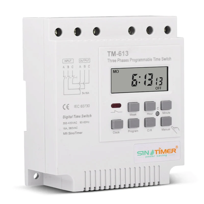 Three phase 380V time switch controller smart intelligent digital timer switch for motor pump
Three phase 380V time switch controller smart intelligent digital timer switch for motor pump