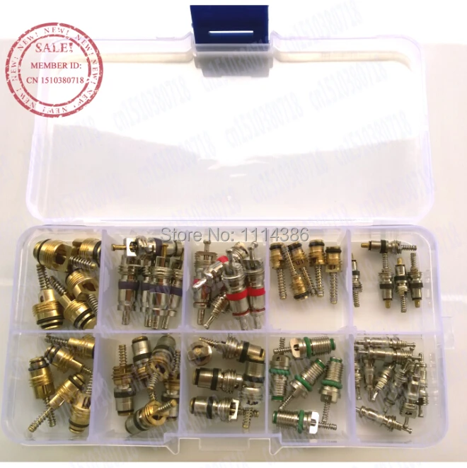 Co-loaded automotive air conditioning valve core, R134a air conditioning valve needle valve, plus gas nozzle valve core
Co-loaded automotive air conditioning valve core, R134a air conditioning valve needle valve, plus gas nozzle valve core