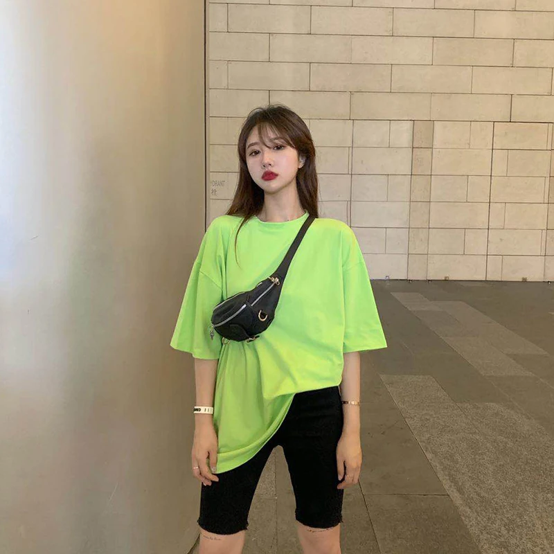 Korean style solid color Short Sleeve loose t-shirts Women 2019 Summer Tee Shirt femme Woman loose Tops (R66684
Korean style solid color Short Sleeve loose t-shirts Women 2019 Summer Tee Shirt femme Woman loose Tops (R66684