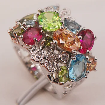Red Crystal Zircon Morganite Peridot 925 Sterling Silver Ring Size 6 7 8 9 10 F663
Red Crystal Zircon Morganite Peridot 925 Sterling Silver Ring Size 6 7 8 9 10 F663