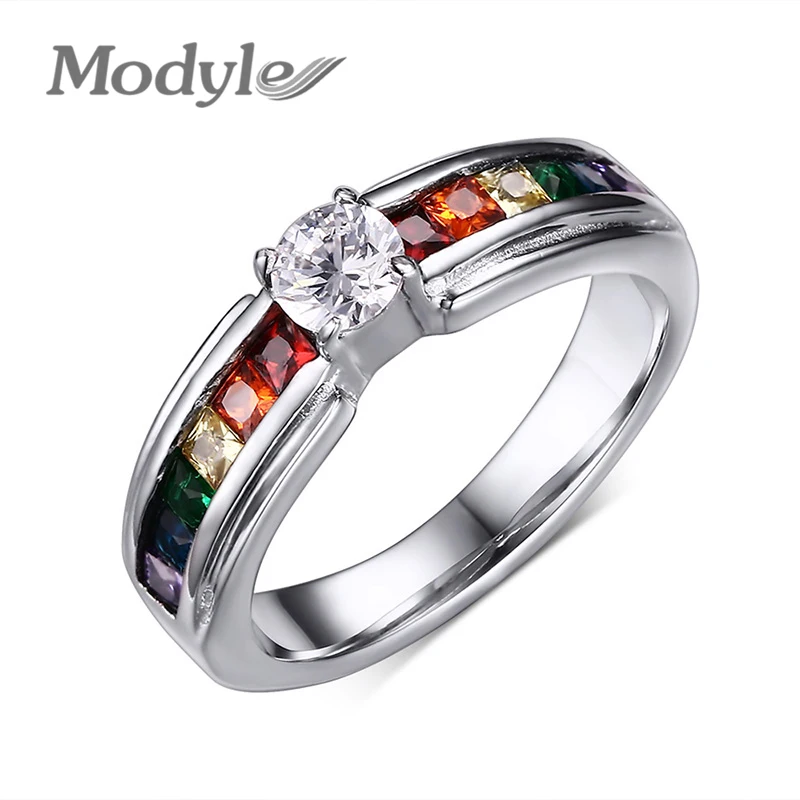 Modyle Men and Women Rainbow Ring the Zircon Austrian Crystal Rainbow Gay Pride Ring Fine Jewelry
Modyle Men and Women Rainbow Ring the Zircon Austrian Crystal Rainbow Gay Pride Ring Fine Jewelry
