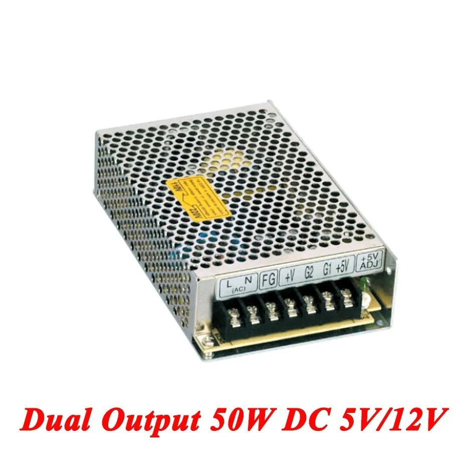 D-50A Switching Power Supply 50W 5V/12V,Double Output Watt Power Supply For Led Strip,AC110V/220V Transformer To DC,led Driver
D-50A Switching Power Supply 50W 5V/12V,Double Output Watt Power Supply For Led Strip,AC110V/220V Transformer To DC,led Driver