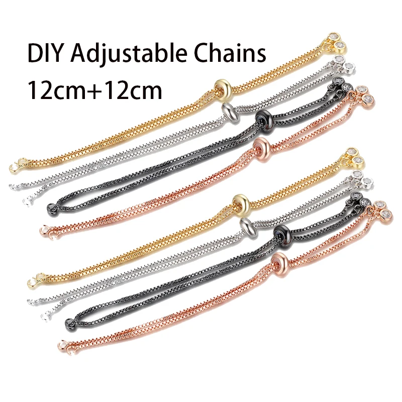 100pcs/lot Wholesale DIY Two Loops Connector Pendant Bracelets 24cm Rhinestone Simple Adjustable Slider Chain for Jewelry Making
100pcs/lot Wholesale DIY Two Loops Connector Pendant Bracelets 24cm Rhinestone Simple Adjustable Slider Chain for Jewelry Making