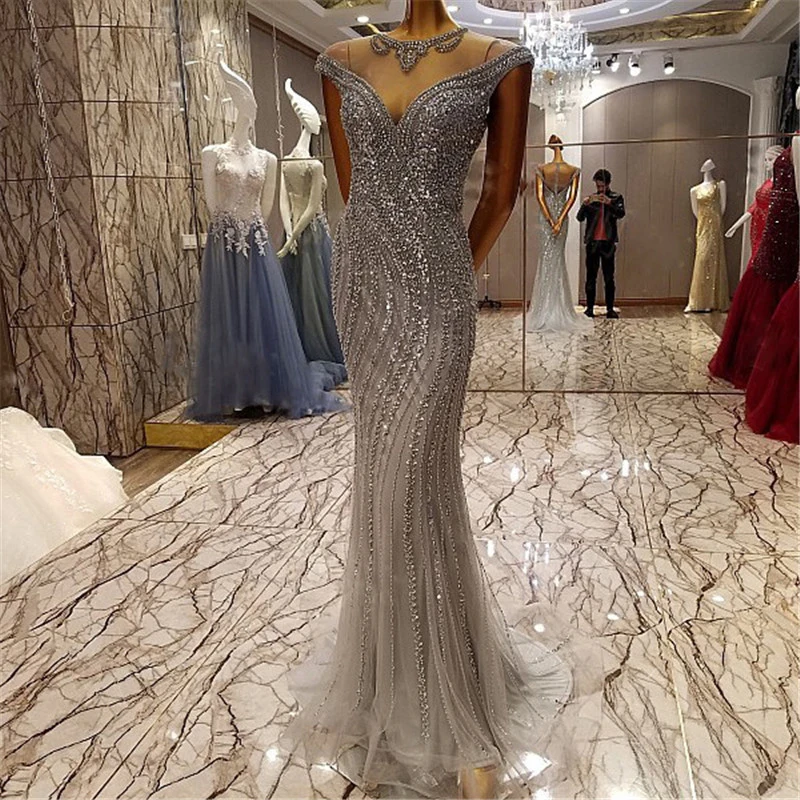 Sparkly Rhinestone Great Gatsby Prom Dresses Abendkleider 2017 Extreme Luxury Mermaid Evening Gowns Silver Crystal Formal Dress
Sparkly Rhinestone Great Gatsby Prom Dresses Abendkleider 2017 Extreme Luxury Mermaid Evening Gowns Silver Crystal Formal Dress
