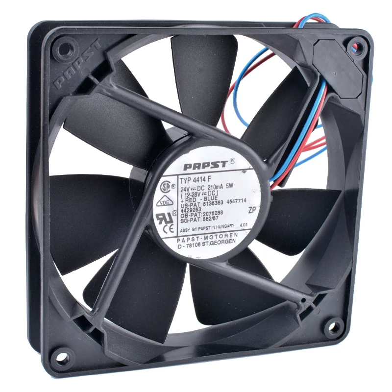 COOLING REVOLUTION TYP 4414 F 12cm 120mm 12025 120x120x25mm 24V 5W High-end equipment converter axial cooling fan
COOLING REVOLUTION TYP 4414 F 12cm 120mm 12025 120x120x25mm 24V 5W High-end equipment converter axial cooling fan