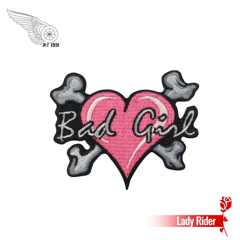 Hot Sell Bad Girl Heart Shaped Embroidered Patches For Clothing Fashion Decoration
Hot Sell Bad Girl Heart Shaped Embroidered Patches For Clothing Fashion Decoration