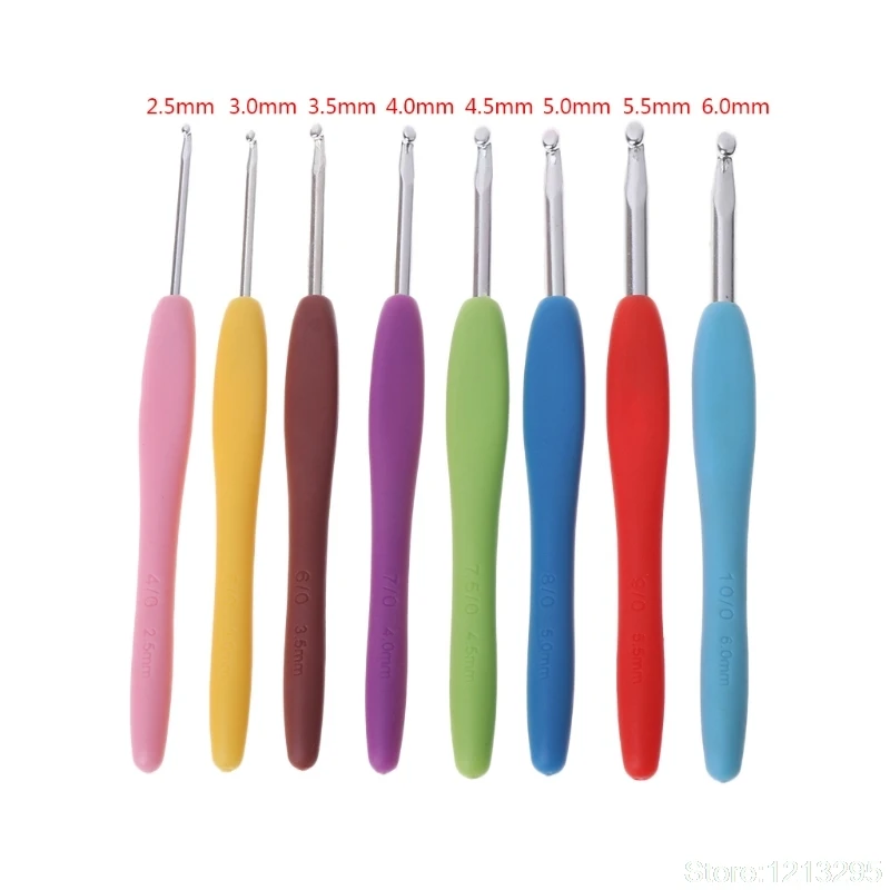 8Pcs/Set Crochet Needles 2.5-6mm Rubber Handle Hooks Knitting Set Kit Accessories
8Pcs/Set Crochet Needles 2.5-6mm Rubber Handle Hooks Knitting Set Kit Accessories