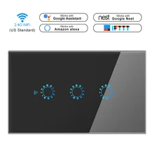 Smart Lichtschakelaar Draadloze Muur Interruptor Touch Control WiFi Schakelaar Compatibel Met Alexa Google Assistent IFTTT Voor Android(China)