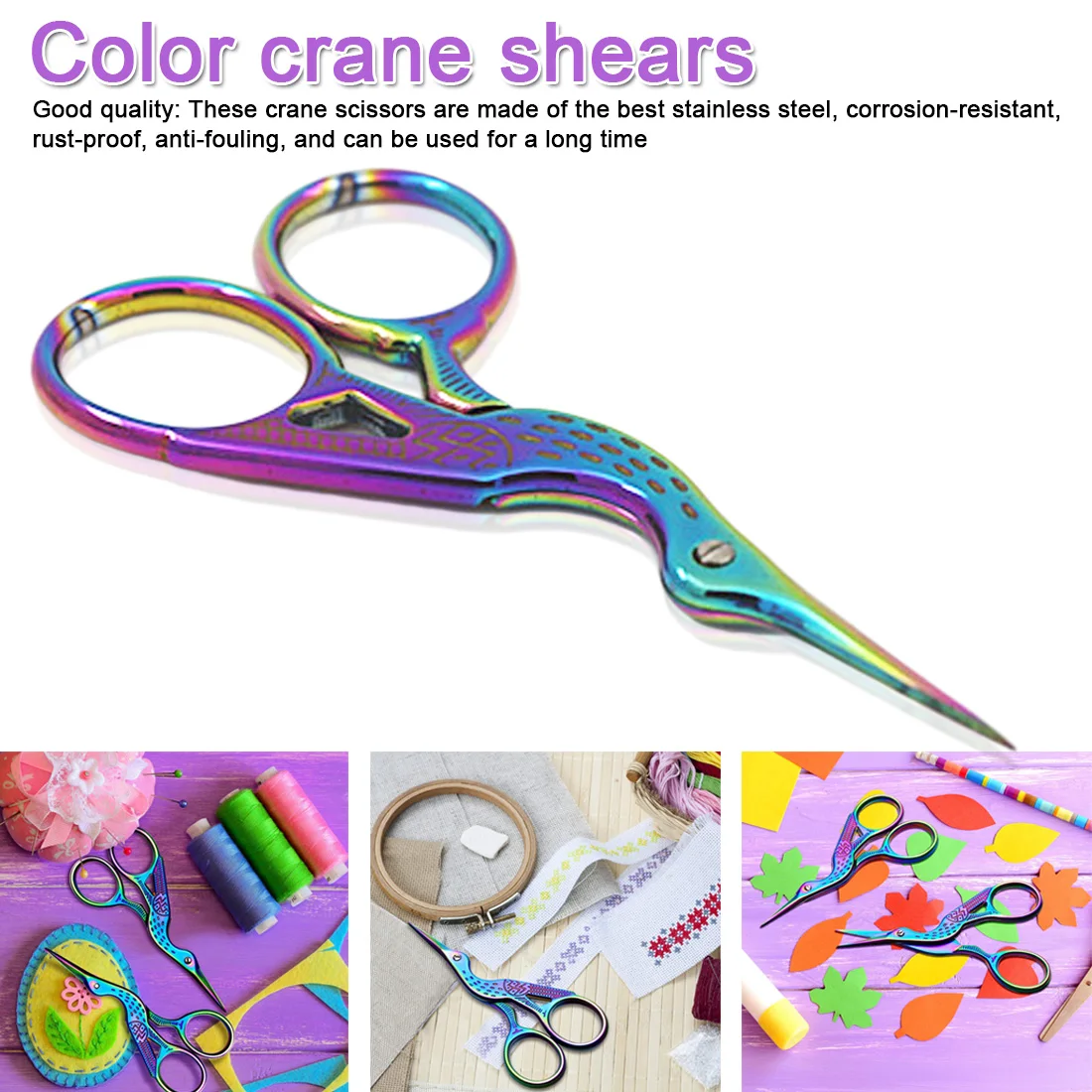 1Pcs/Lot Durable Stainless Steel Vintage Classic Embroidery Scissors Nail Art Stork Crane Bird Scissors Cutters Styling Tools
1Pcs/Lot Durable Stainless Steel Vintage Classic Embroidery Scissors Nail Art Stork Crane Bird Scissors Cutters Styling Tools