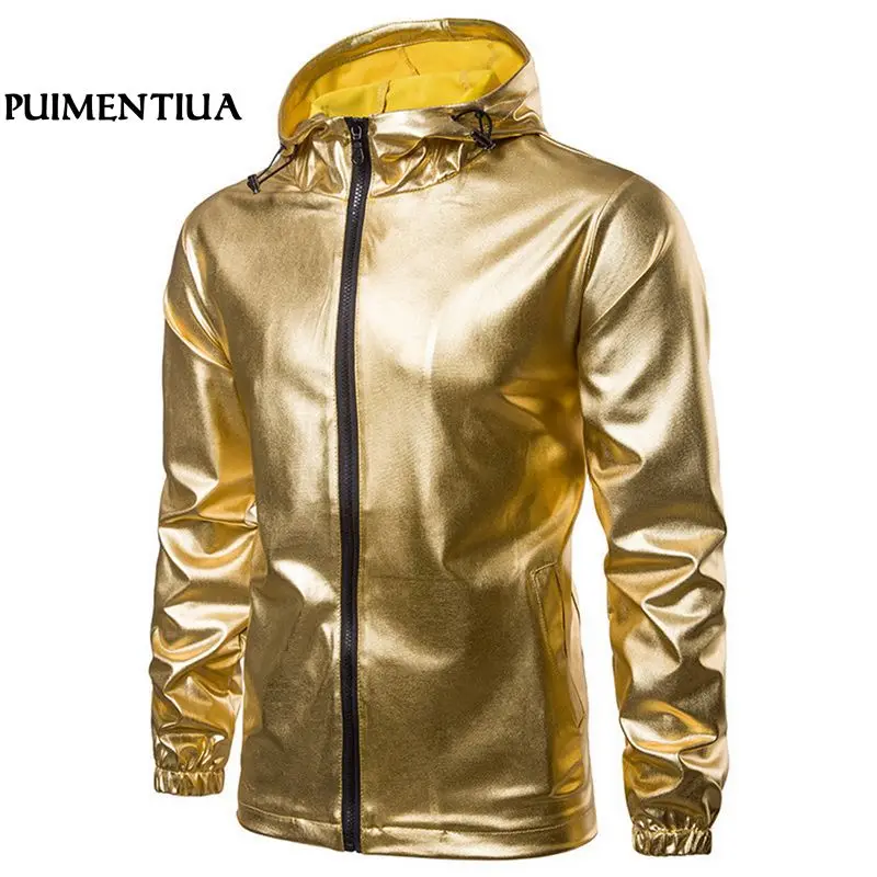 Autumn Gold Silver Stamping Jackets with Zipper Men Casual Hooded Coats for Male Party DJ Clothing jaqueta masculina 
Autumn Gold Silver Stamping Jackets with Zipper Men Casual Hooded Coats for Male Party DJ Clothing jaqueta masculina
