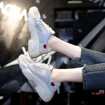 Spring Autumn Woman Sports Shoes Fashion Tide New Thick Bottom Casual Running Shoes Mesh Cloth Ventilation Sneakers Women Y1-71
Spring Autumn Woman Sports Shoes Fashion Tide New Thick Bottom Casual Running Shoes Mesh Cloth Ventilation Sneakers Women Y1-71