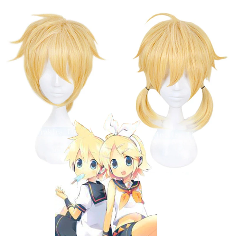Парики для косплея Vocaloid Kagamine Rin/Ren термостойкий синтетический парик вечерние