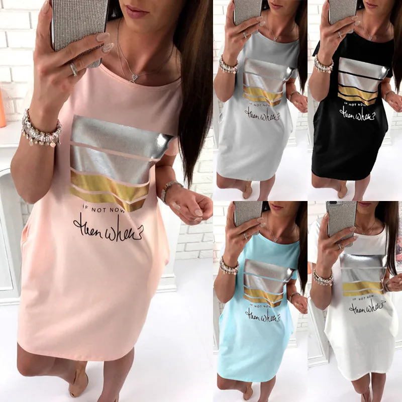 pink Casual Short Sleeve Mini Dress