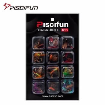 Piscifun 12pcs Dry Flies Fly Fishing flies Kit Bass Salmon Trouts Flies Floating Fishing Lures Fishing Bait
Piscifun 12pcs Dry Flies Fly Fishing flies Kit Bass Salmon Trouts Flies Floating Fishing Lures Fishing Bait