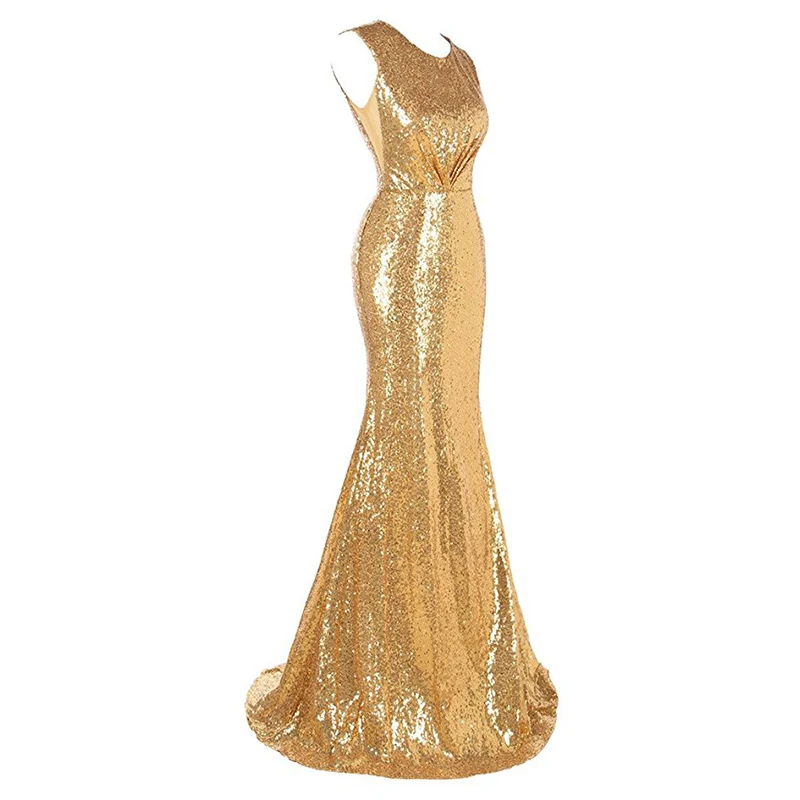 2019 Mermaid Evening Dresses Scoop Neck Sleeveless Gold Sequins Women Formal Party Dresses Hollow Back Trumpet Evening Gowns
2019 Mermaid Evening Dresses Scoop Neck Sleeveless Gold Sequins Women Formal Party Dresses Hollow Back Trumpet Evening Gowns