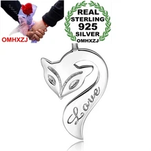 Omhxzj卸売幾何キツネ愛女男ファッションkpopスター925スターリングシルバーペン(China)