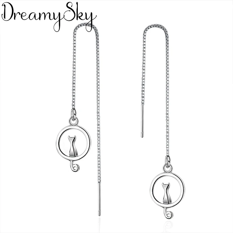 Real 925 Sterling Silver Moon Cat Earrings For Women Wedding Fashion Long Drop Earrings Statement Jewelry Pendientes Brincos
Real 925 Sterling Silver Moon Cat Earrings For Women Wedding Fashion Long Drop Earrings Statement Jewelry Pendientes Brincos