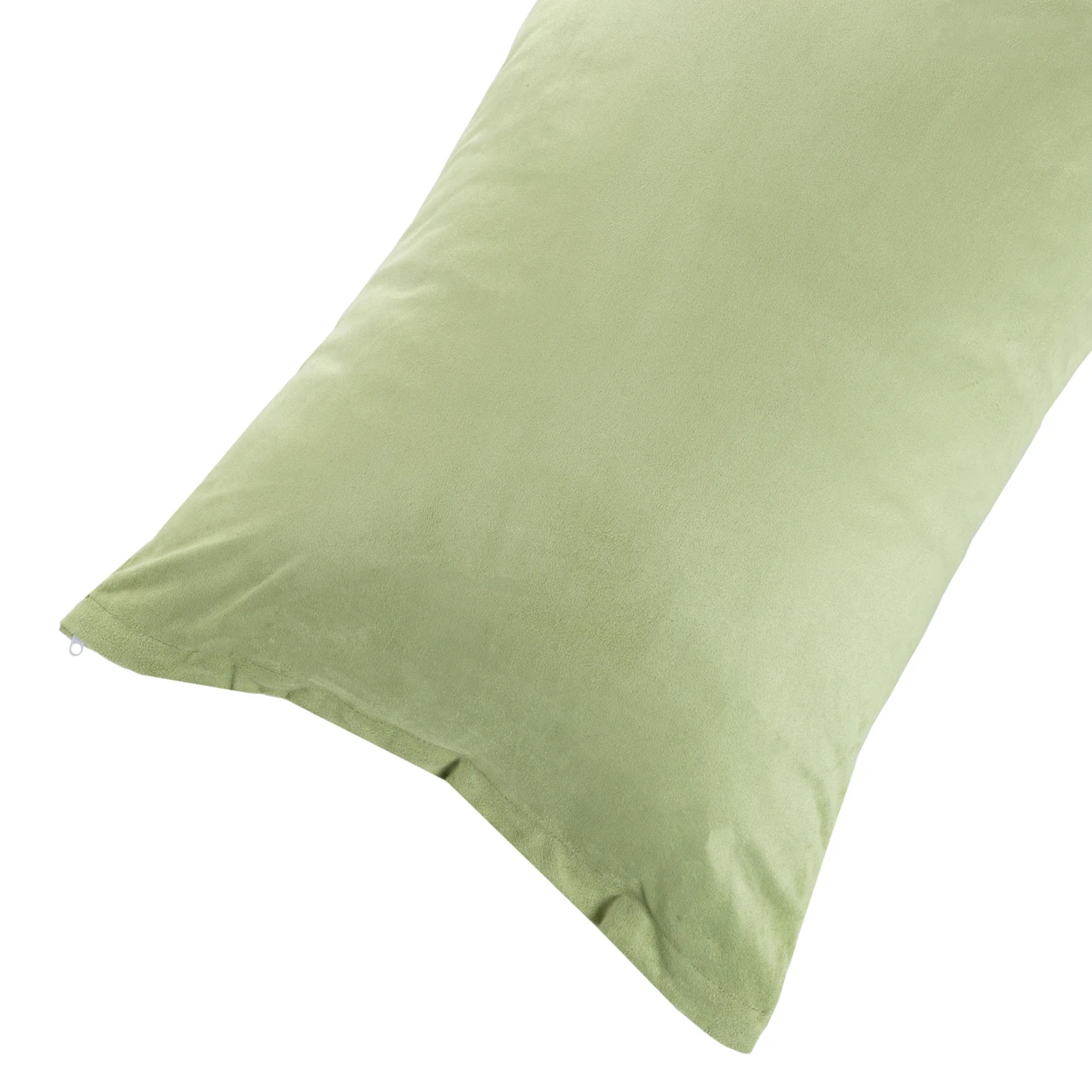 Microsuede Body Pillow Cover Pillowcase Zippered Washable 51 x 17 inches Pistachio (1)