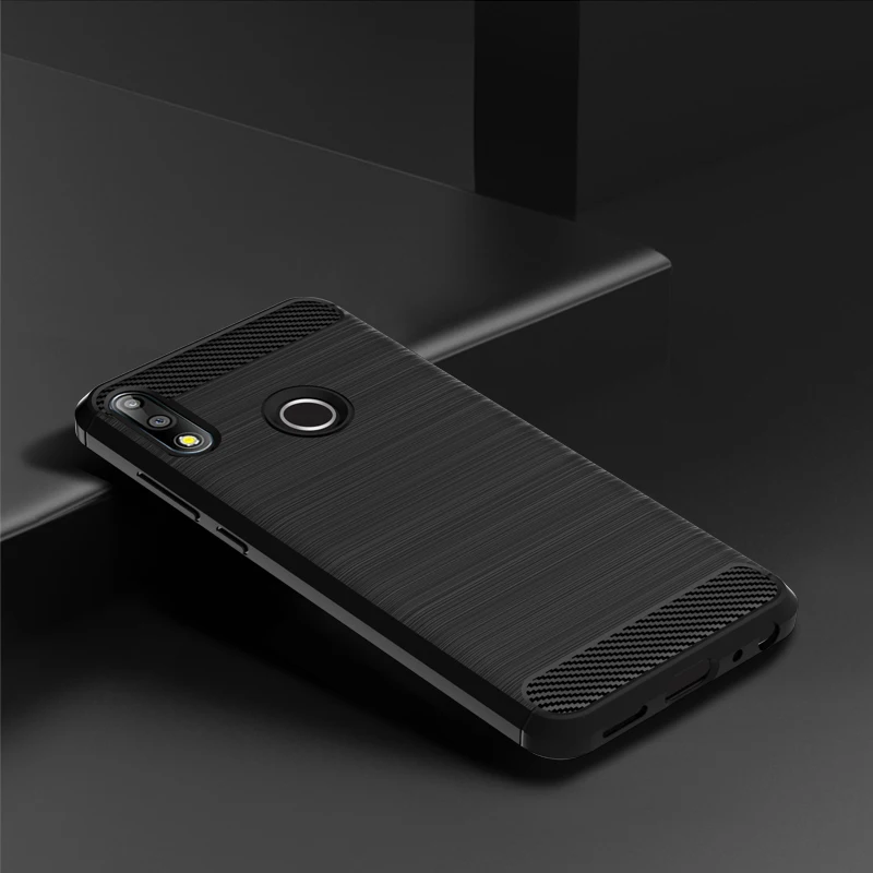 For Asus Zenfone Max Pro M2 ZB631KL Case Carbon Fiber Cover ZB633KL Shockproof Silicone Soft Phone Cases |